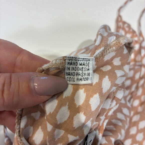 Tiare Hawaii Beige Pebble Print Open Back Midi Slip Dress OS - Picture 8 of 12